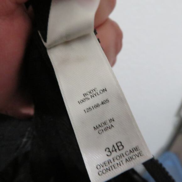 Victoria's Secret Women Sz 34B Black Vintage Y2K Sheer Open Front Flowy Nightie - Picture 8 of 8